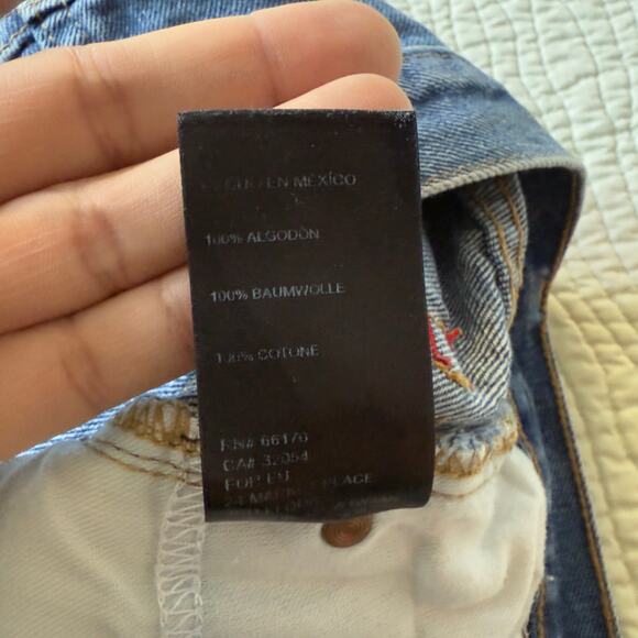 BDG Jean Shorts Denim Blue Distressed Cutoff Size 25 - Picture 7 of 7